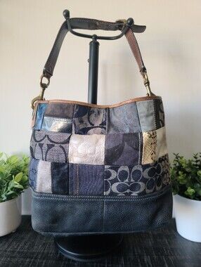 Coach Vintage Denim Patchwork Shoulder Bag #10003